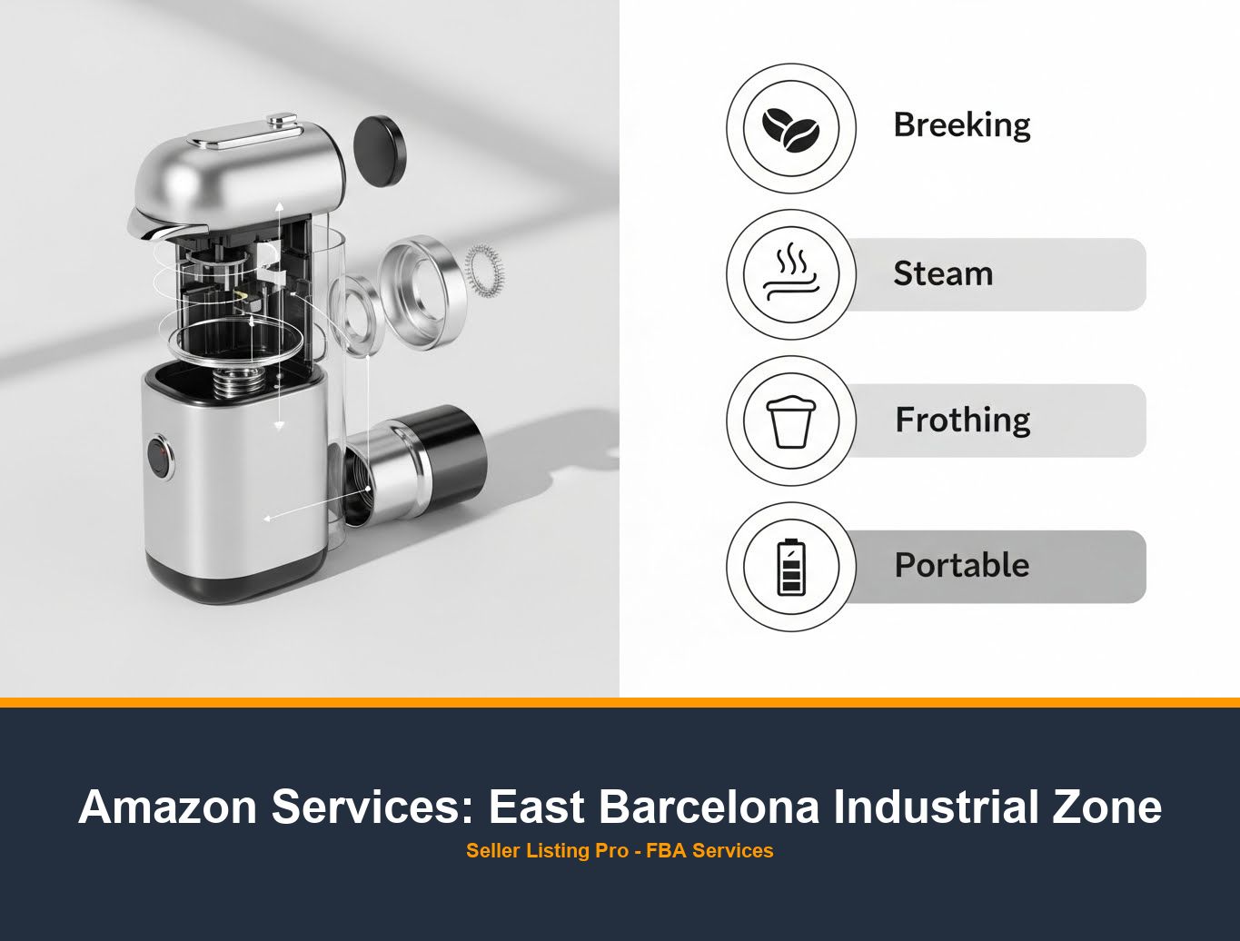 Amazon A+ Content Design in East Barcelona Industrial Zone