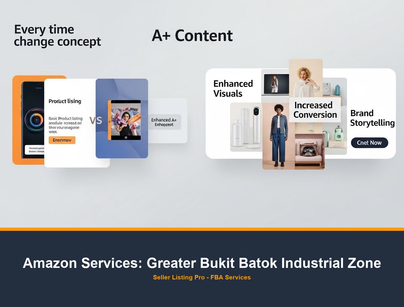 Amazon A+ Content Design in Greater Bukit Batok Industrial Zone