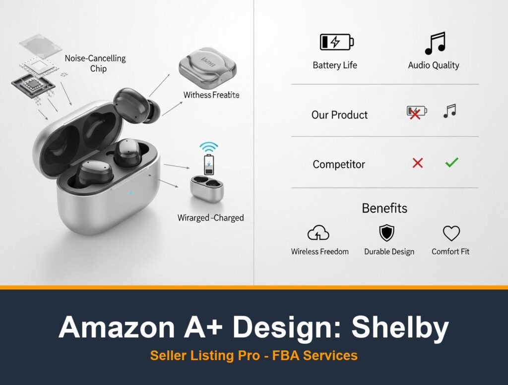 Amazon A+ Content Design in Shelby