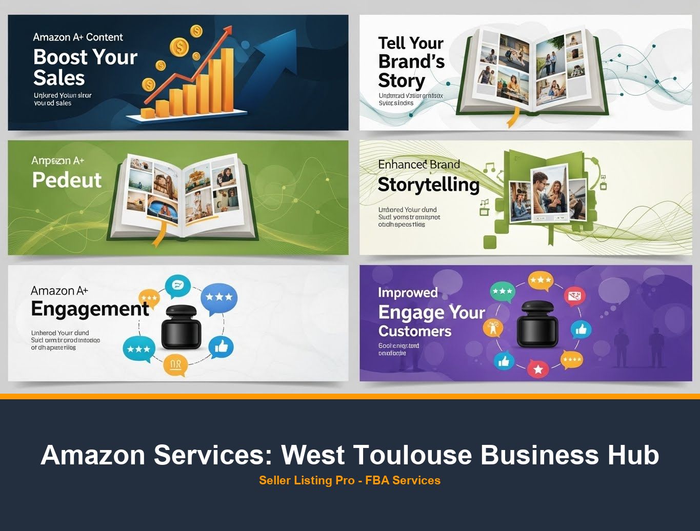 Amazon A+ Content Design in West Toulouse Business Hub