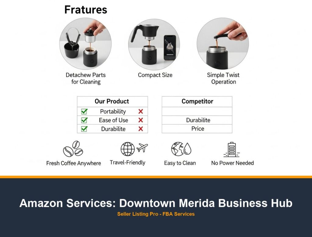 Amazon Infographic Design in Downtown Merida Business Hub